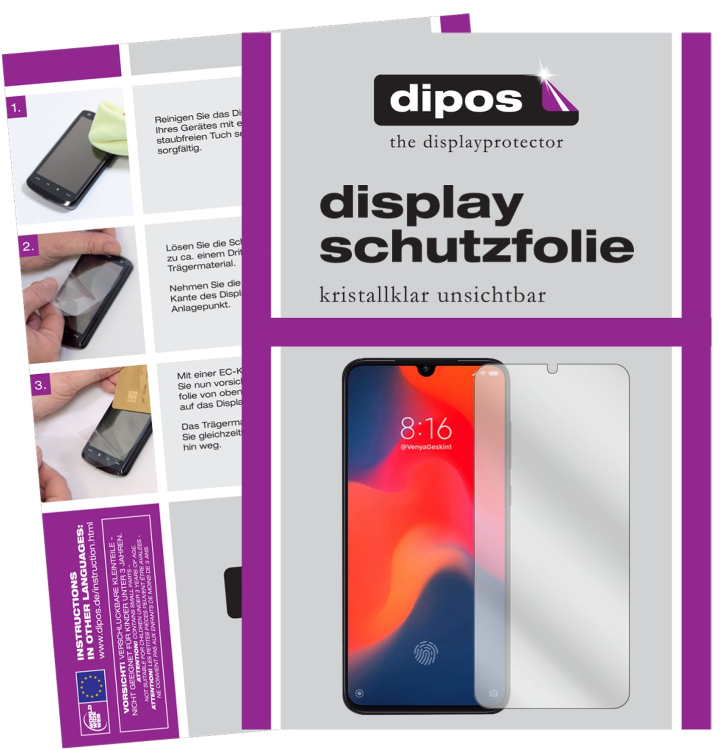 Kristallklare, dünne Schutzfolie: Kratzfest & passgenau für Xiaomi-Mi 9 Pro