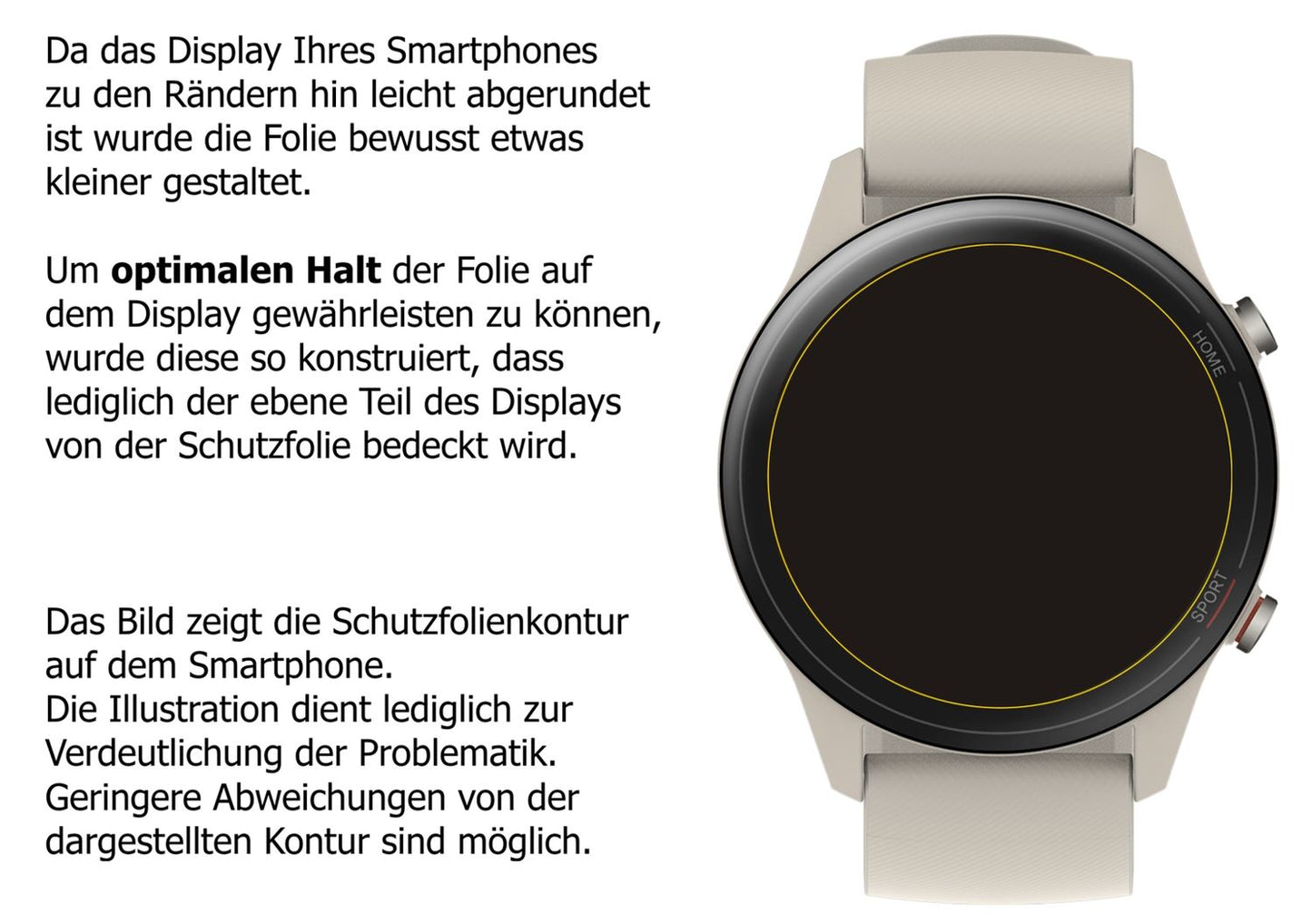 Screen Protector for Xiaomi Mi Watch Privacy Filter 4-Way Protection dipos