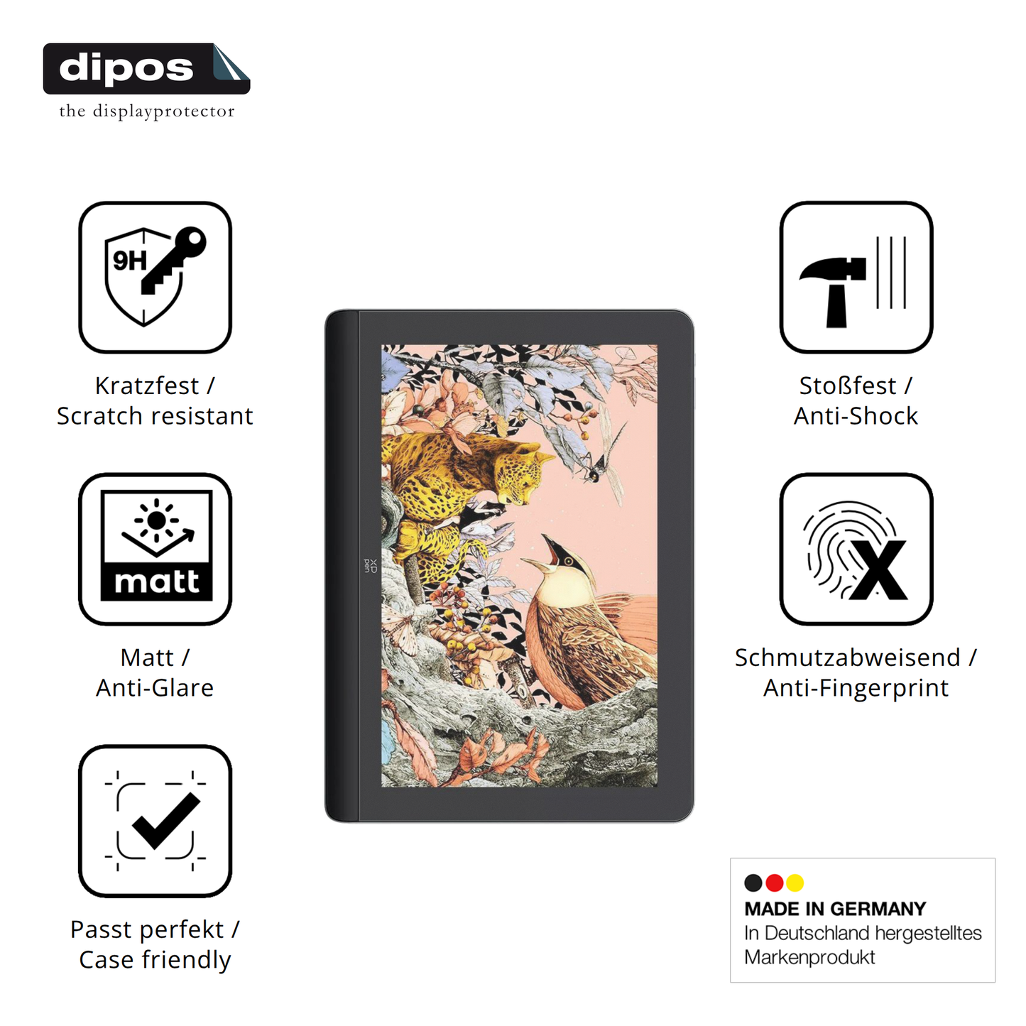 Displayschutz hergestellt in Deutschland, höchste Qualität made in Germany