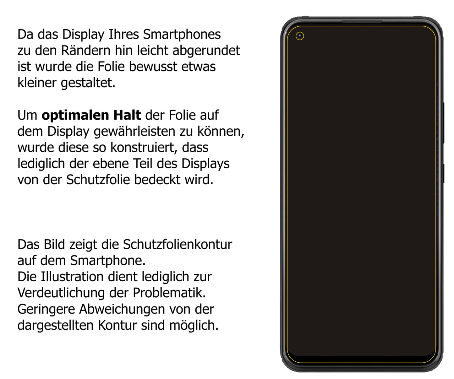 Blickschutzfolie für ZTE Blade X1 5G matt Schutzfolie Privacy