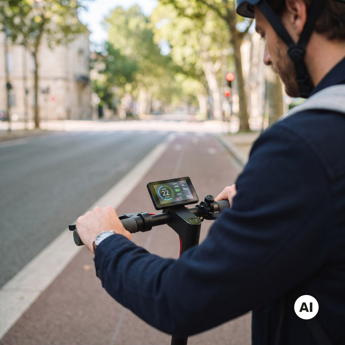 E-Scooter Screen Protectors – AI-generated illustrative image