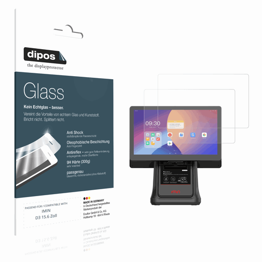 2x Screen Protector for IMIN D3 15.6 Zoll matte Flexible Glass 9H dipos