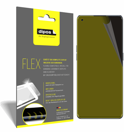 Klare Displayschutzfolie von dipos passend für Oppo Reno6 Pro Plus, 100% Displayabdeckung und blasenfreie Montage