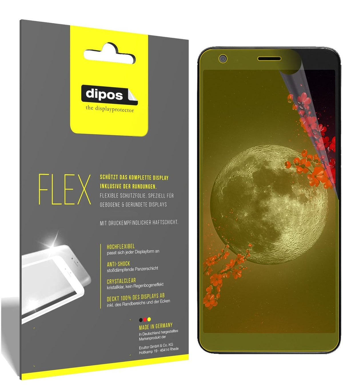 2x Full Cover Screen Protector for Sharp B10 – Covers Curved Edges | dipos