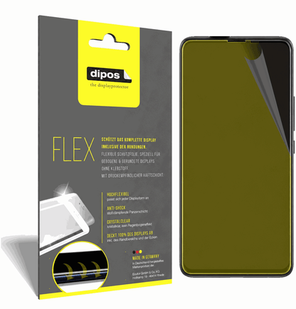2x Screen Protector for Umidigi S5 Pro Protective Film covers 100% dipos Flex