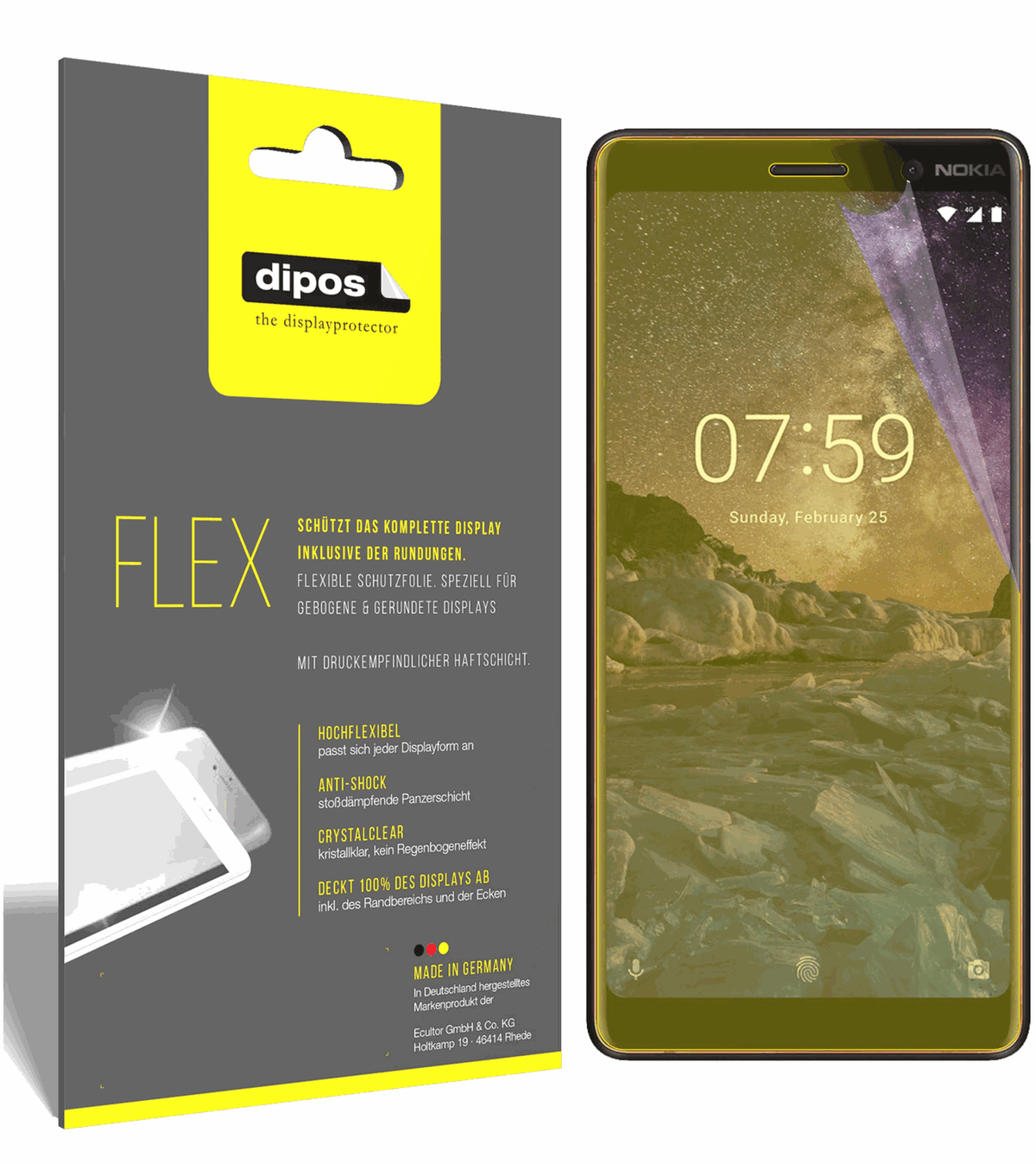 dipos FLEX 3x Clear Screen Protector for Nokia 7 Plus