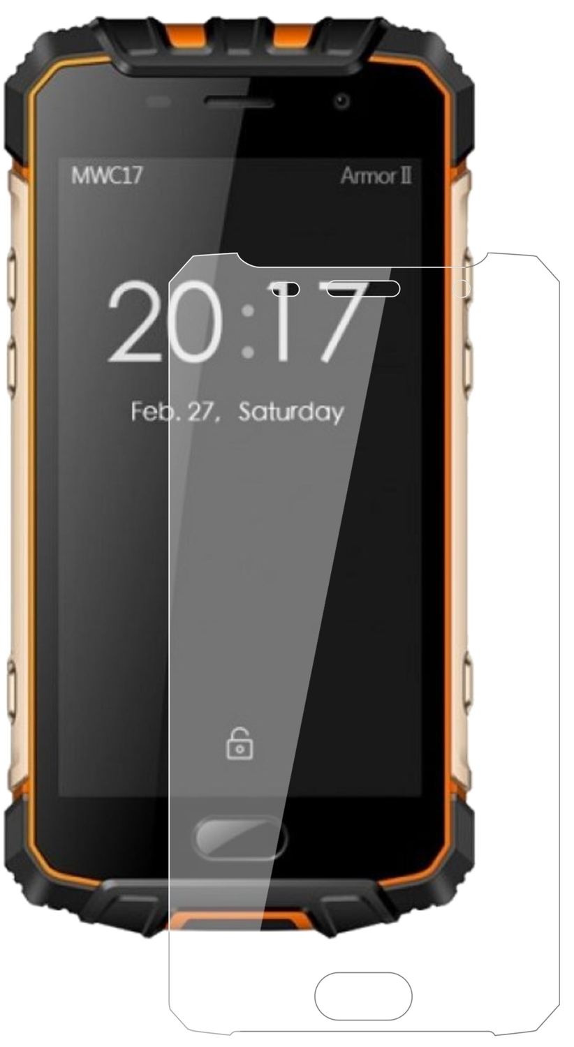 2x 9H Clear Screen Protector for Ulefone Armor 2 – Shatterproof, Crystal Clear | dipos