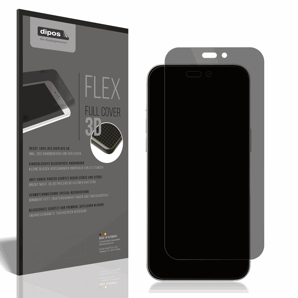 Full Cover Privacy Film for Apple iPhone 16 Plus Screen Protector Anti-Shock
