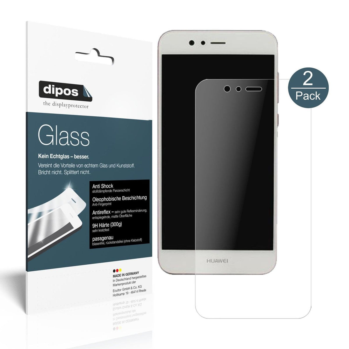 dipos 2x 9H Matte Screen Protector for Huawei Nova 2