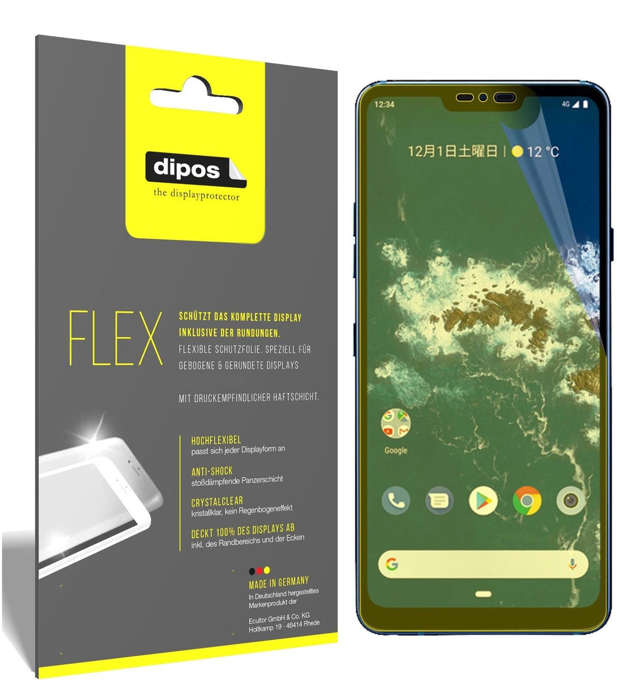 2x Screen Protector for LG X5 Android One Protective Film covers 100% dipos Flex