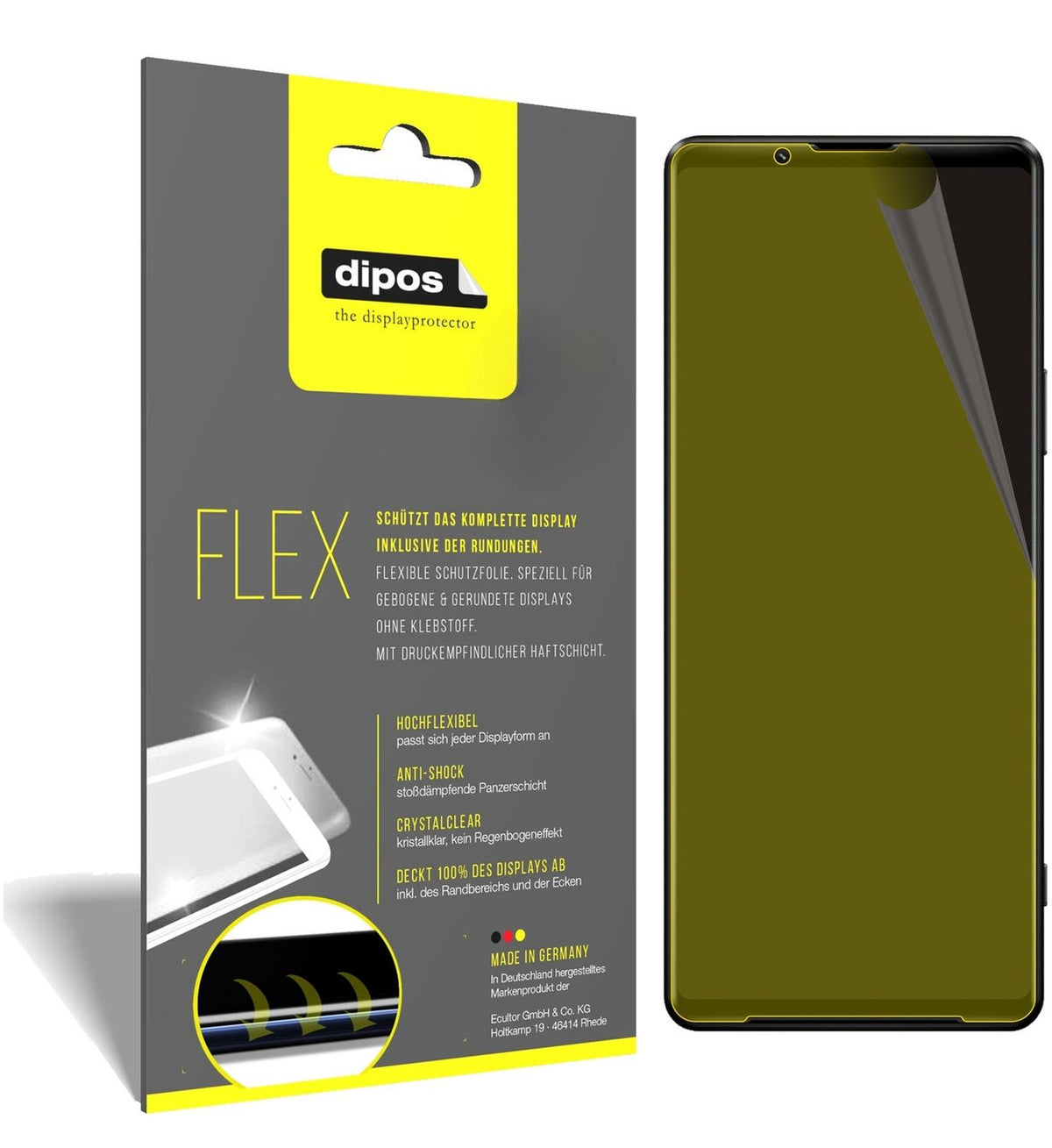 3x Full Cover Screen Protector for Sony Xperia 1 III – Covers Curved Edges | dipos