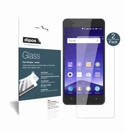 2x 9H Clear Screen Protector for Mobistel Cynus F10 – Shatterproof, Crystal Clear | dipos