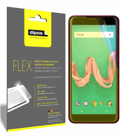 3x Screen Protector for Wiko Lenny 5 Protective Film covers 100% dipos Flex
