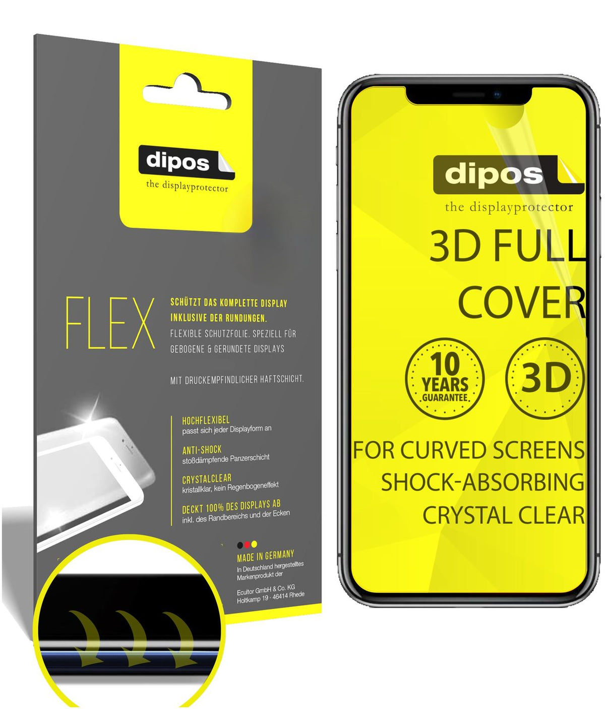 dipos FLEX 2x Clear Screen Protector for Apple iPhone 11