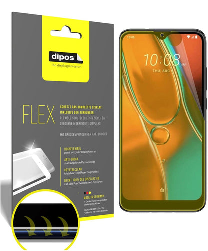 2x Full Cover Screen Protector for HTC Wildfire E2 – Covers Curved Edges | dipos