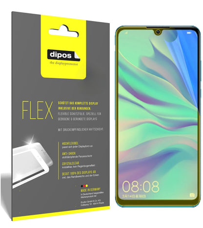 2x Screen Protector for Huawei P30 Lite Protective Film covers 100% dipos Flex