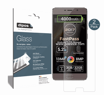 2x Screen Protector for Allview P9 Energy Lite 2017 matte Flexible Glass 9H