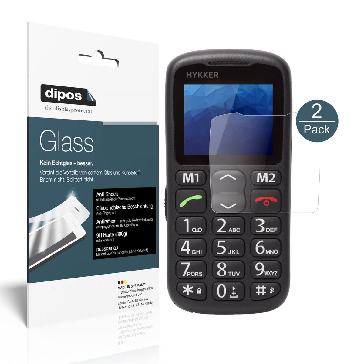 9H Matte Screen Protector for Hykker Halo – Anti-Glare, Shatterproof | dipos