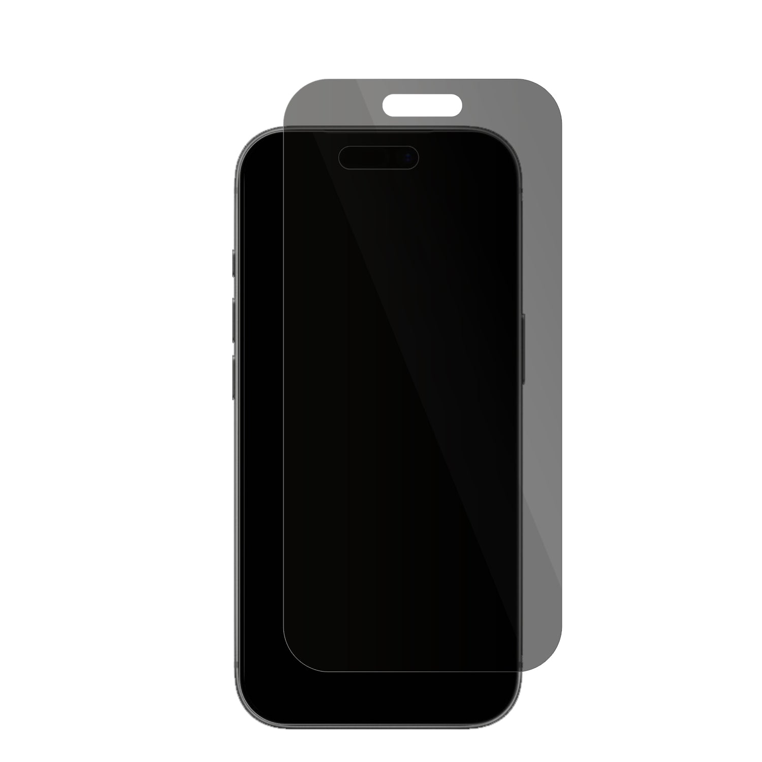 AppleiPhone 17 Pro mit aufgebrachter dipos Flex Schutzfolie, die seitliche Einblicke blockiert