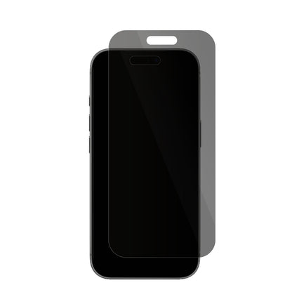 AppleiPhone 17 Pro mit aufgebrachter dipos Flex Schutzfolie, die seitliche Einblicke blockiert