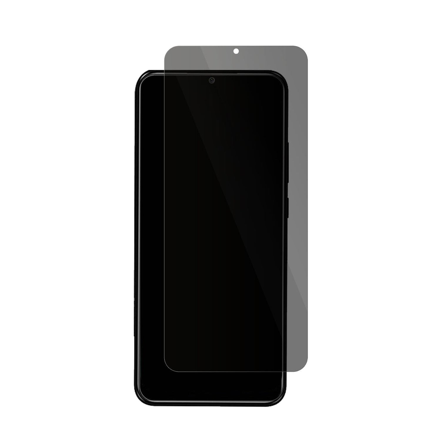BLUS91 Pro mit aufgebrachter dipos Flex Schutzfolie, die seitliche Einblicke blockiert