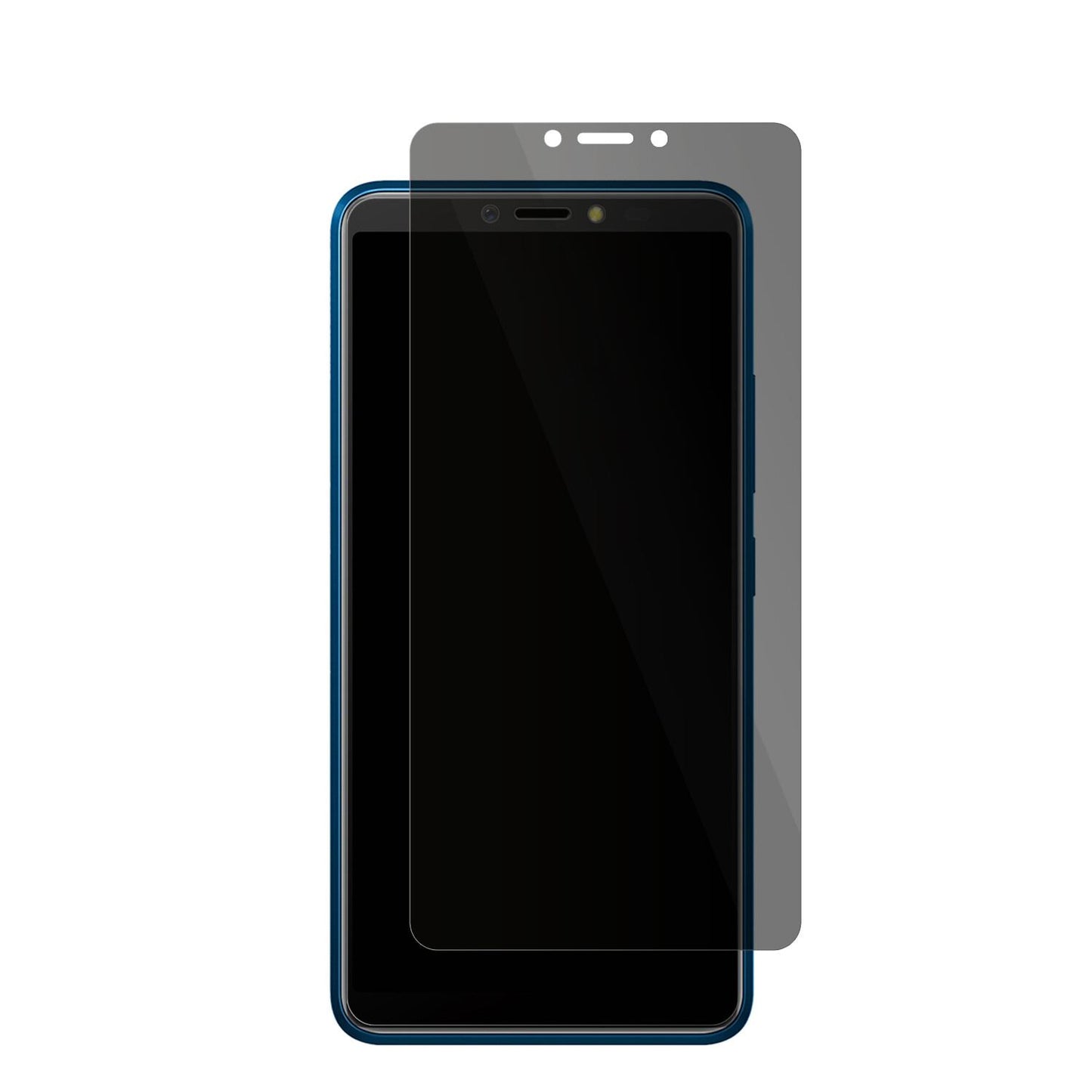 BQ6030G Practic mit aufgebrachter dipos Flex Schutzfolie, die seitliche Einblicke blockiert