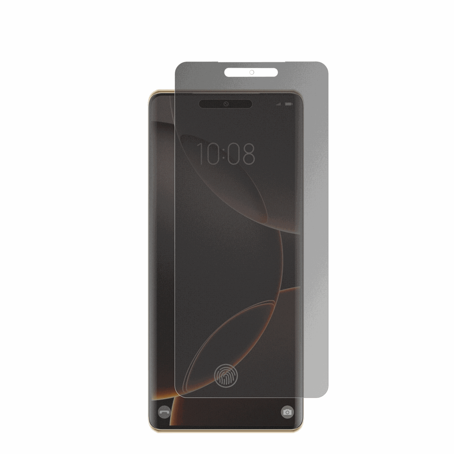 Condor80 Pro mit aufgebrachter dipos Flex Schutzfolie, die seitliche Einblicke blockiert