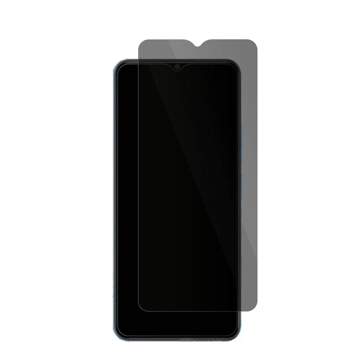 CoolpadCool 20s mit aufgebrachter dipos Flex Schutzfolie, die seitliche Einblicke blockiert