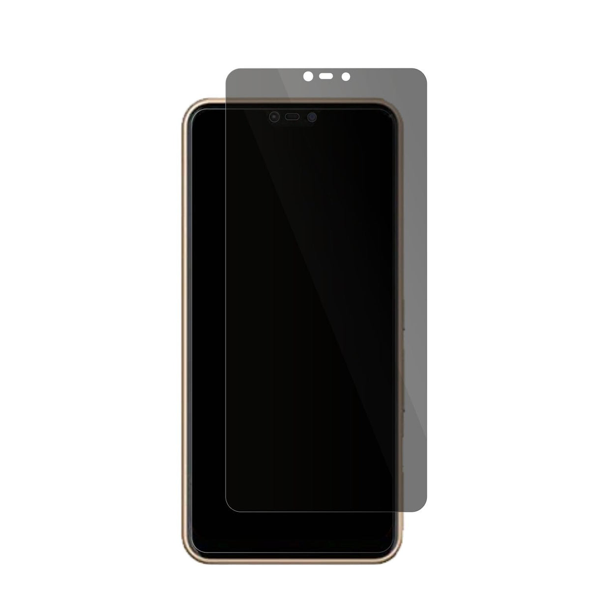 FujitsuArrows M05 mit aufgebrachter dipos Flex Schutzfolie, die seitliche Einblicke blockiert