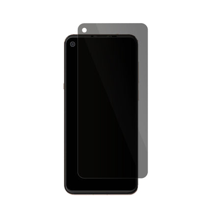 HisenseU30 mit aufgebrachter dipos Flex Schutzfolie, die seitliche Einblicke blockiert