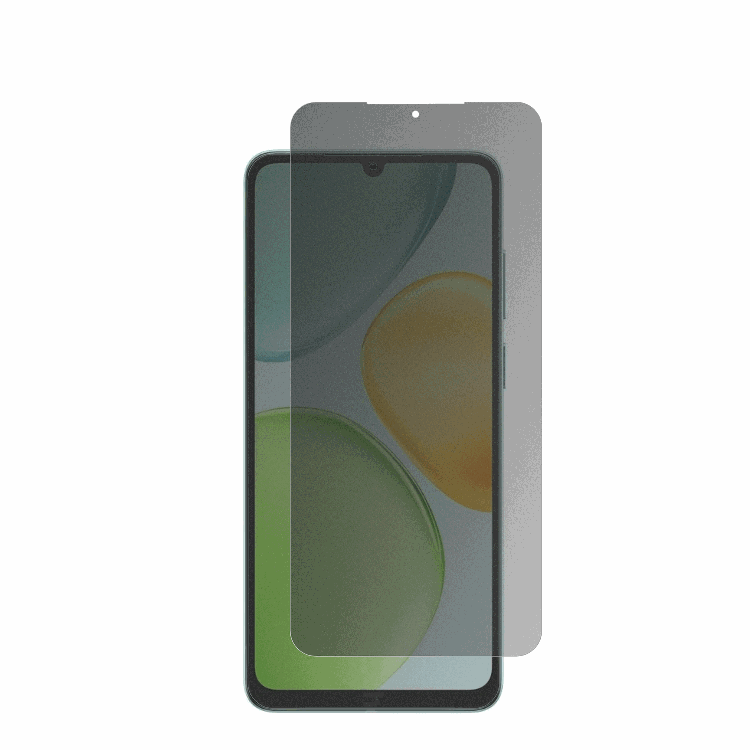 HonorX6d 5G mit aufgebrachter dipos Flex Schutzfolie, die seitliche Einblicke blockiert