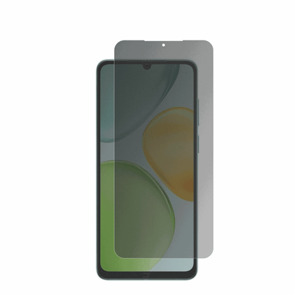 HonorX6d 5G mit aufgebrachter dipos Flex Schutzfolie, die seitliche Einblicke blockiert