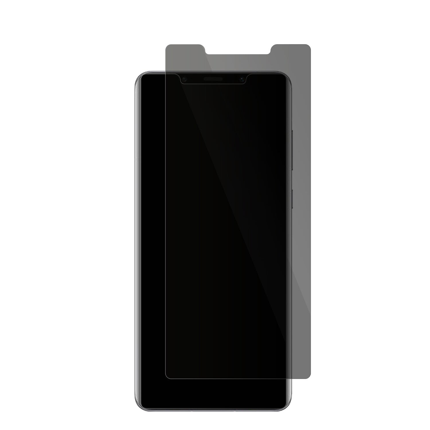 HuaweiMate 50 RS Porsche Design mit aufgebrachter dipos Flex Schutzfolie, die seitliche Einblicke blockiert