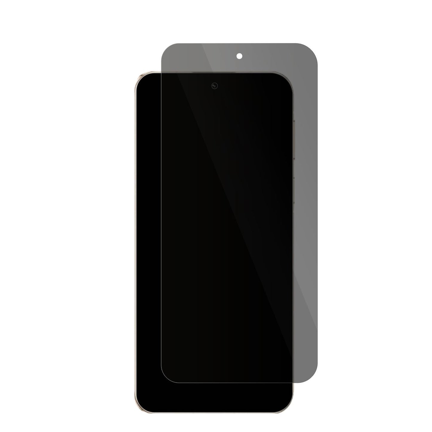 HuaweiPura 70 mit aufgebrachter dipos Flex Schutzfolie, die seitliche Einblicke blockiert