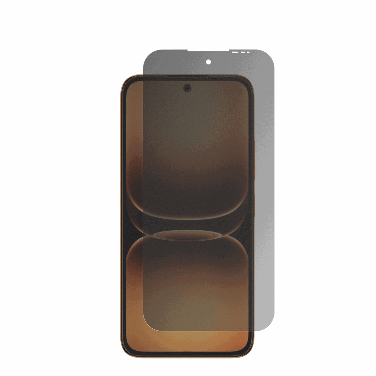 InfinixSmart 20 mit aufgebrachter dipos Flex Schutzfolie, die seitliche Einblicke blockiert