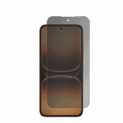 InfinixSmart 20 mit aufgebrachter dipos Flex Schutzfolie, die seitliche Einblicke blockiert