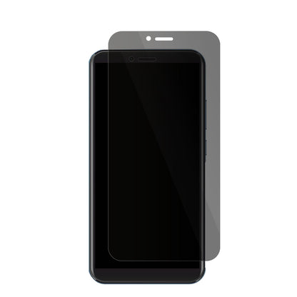 MobicelPX10 mit aufgebrachter dipos Flex Schutzfolie, die seitliche Einblicke blockiert
