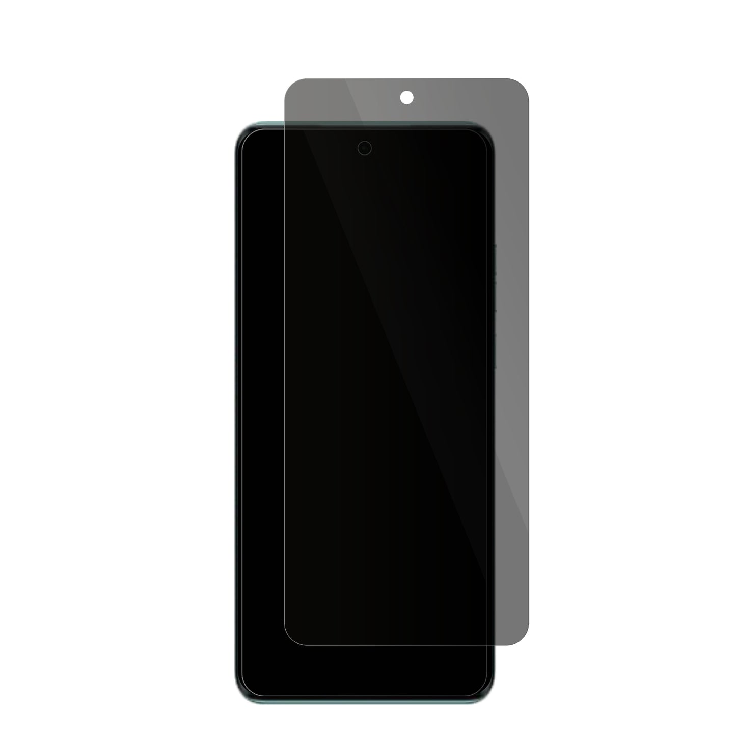 MotorolaEdge 40 Neo mit aufgebrachter dipos Flex Schutzfolie, die seitliche Einblicke blockiert
