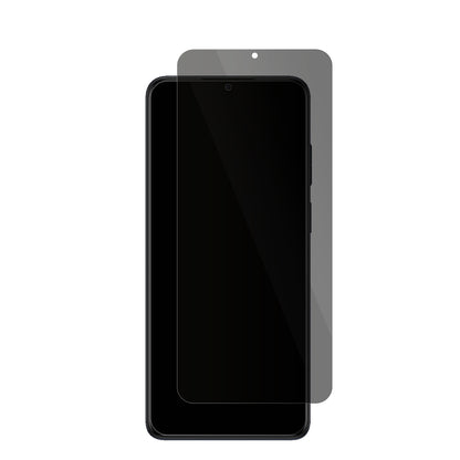 MotorolaMoto E22 mit aufgebrachter dipos Flex Schutzfolie, die seitliche Einblicke blockiert