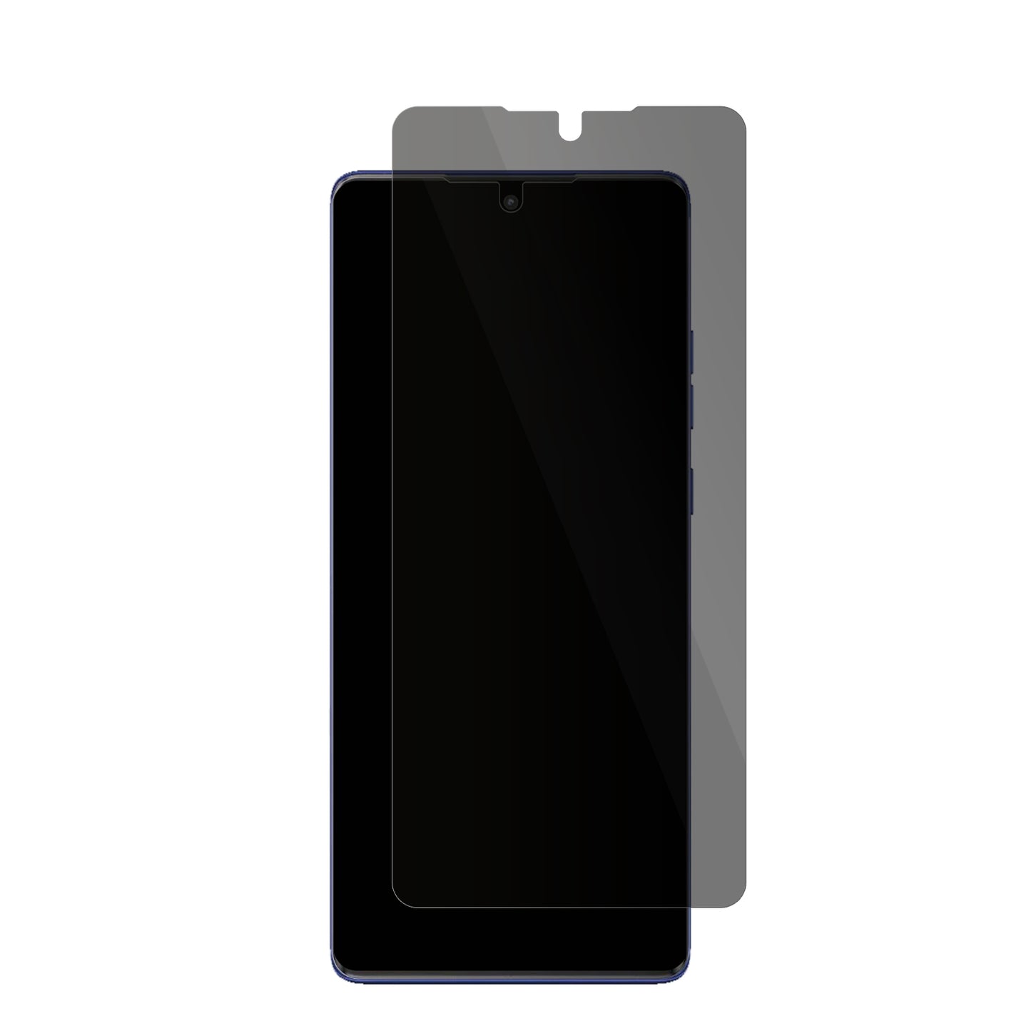 MotorolaMoto G85 mit aufgebrachter dipos Flex Schutzfolie, die seitliche Einblicke blockiert