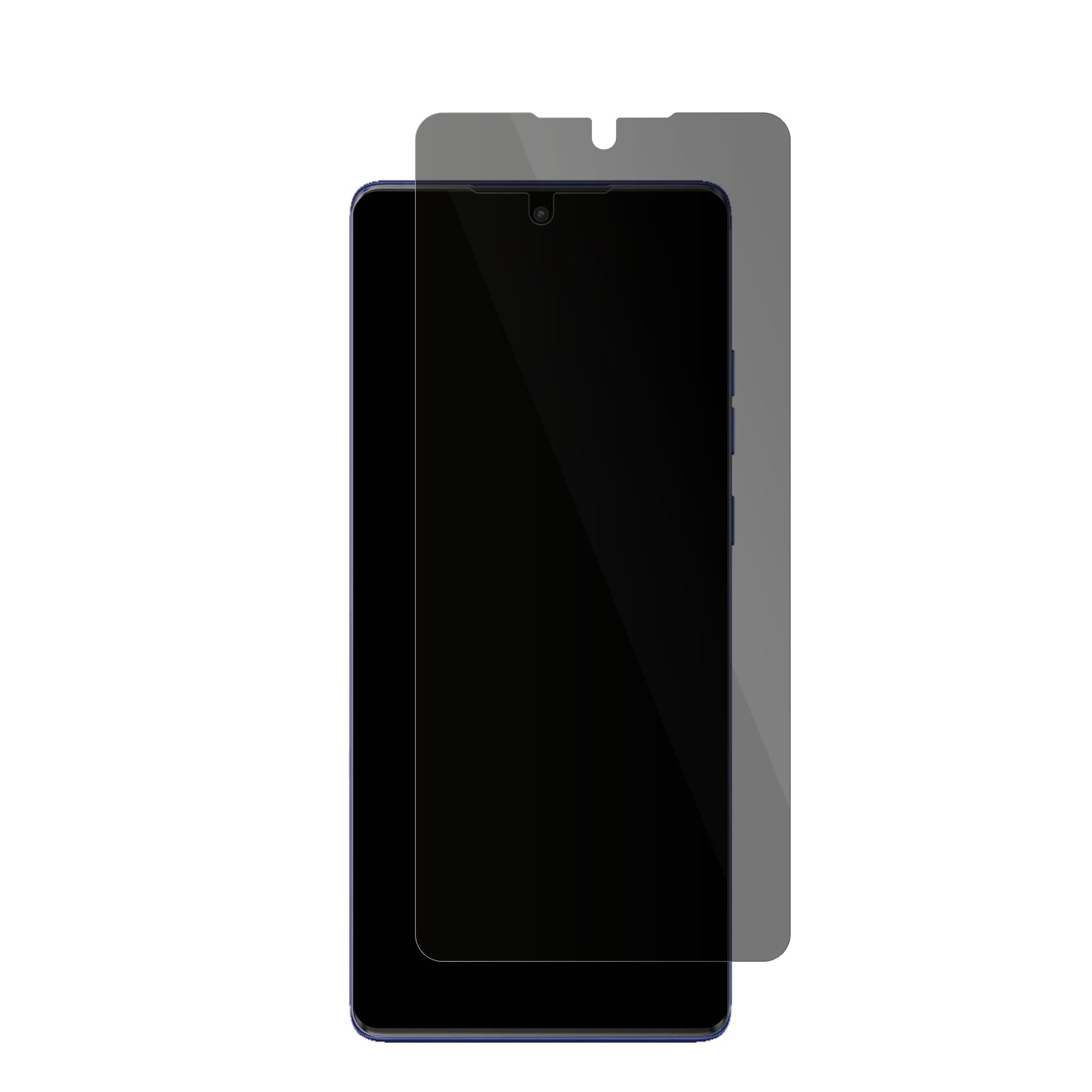 MotorolaMoto G85 mit aufgebrachter dipos Flex Schutzfolie, die seitliche Einblicke blockiert