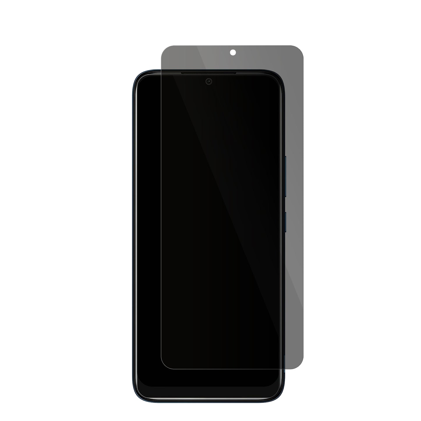 NokiaC12 mit aufgebrachter dipos Flex Schutzfolie, die seitliche Einblicke blockiert