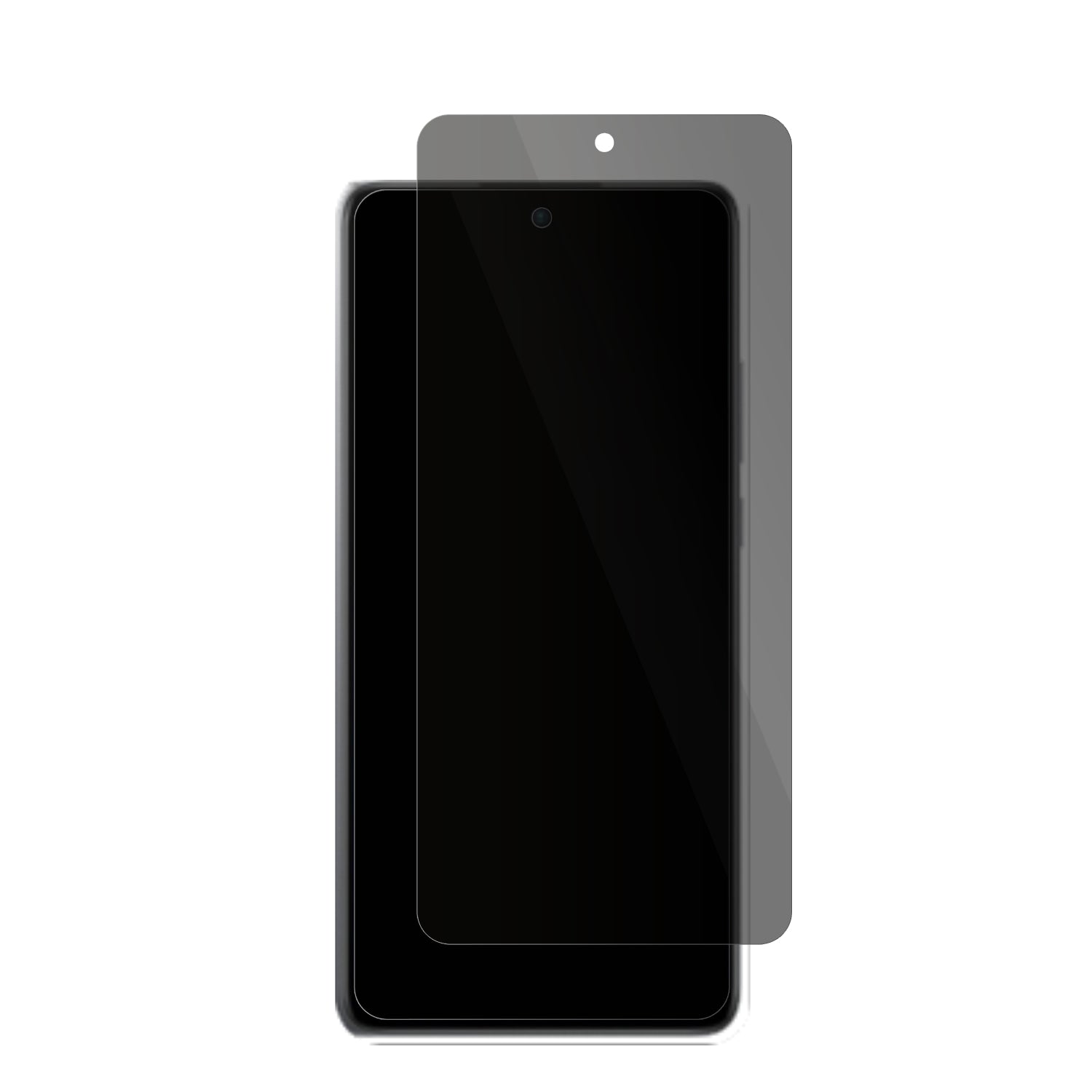 OnePlusNord CE4 Lite mit aufgebrachter dipos Flex Schutzfolie, die seitliche Einblicke blockiert