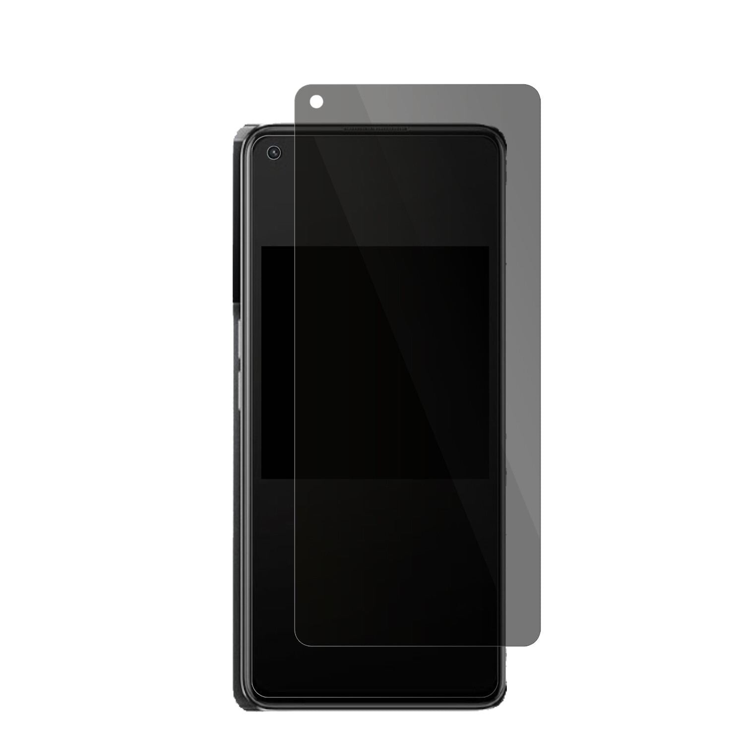 OppoK10 Pro 5G mit aufgebrachter dipos Flex Schutzfolie, die seitliche Einblicke blockiert