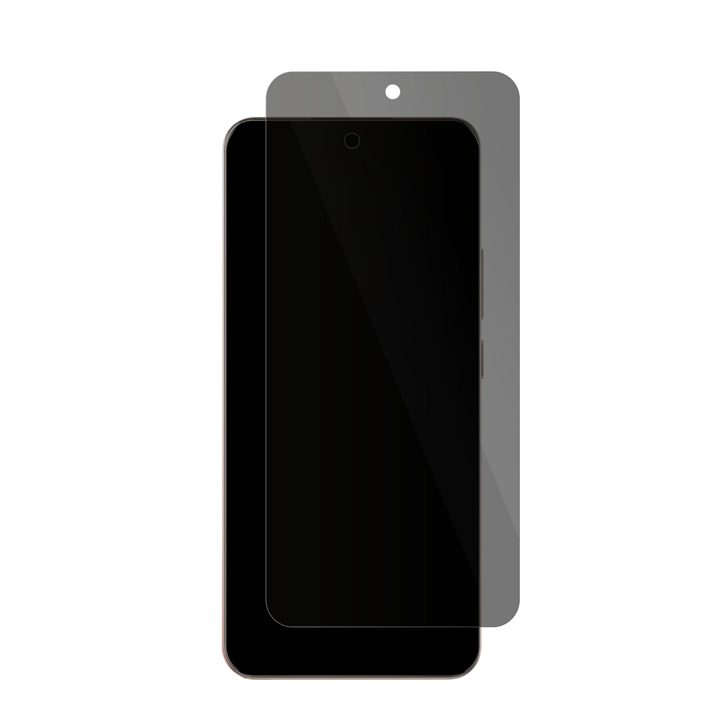 OppoReno 12 5G mit aufgebrachter dipos Flex Schutzfolie, die seitliche Einblicke blockiert