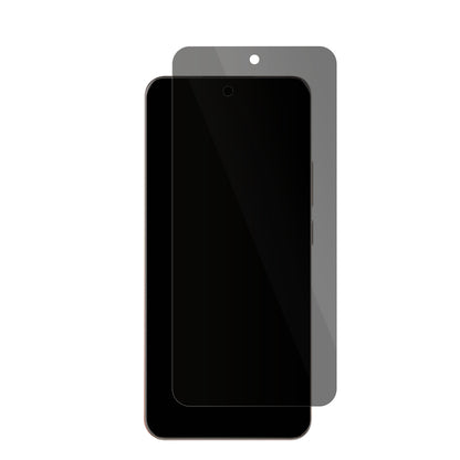 OppoReno 12 5G mit aufgebrachter dipos Flex Schutzfolie, die seitliche Einblicke blockiert