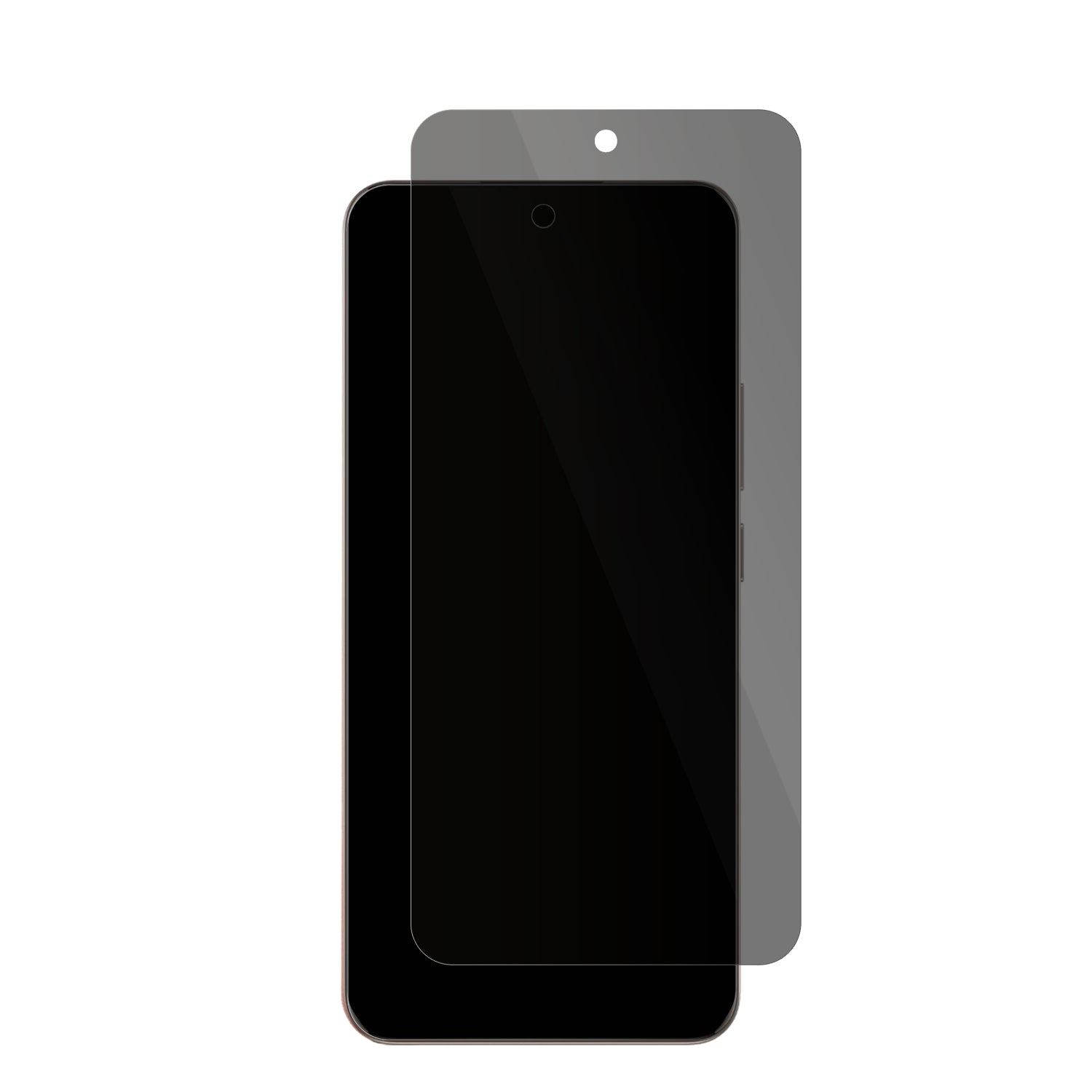 OppoReno 12 Pro mit aufgebrachter dipos Flex Schutzfolie, die seitliche Einblicke blockiert