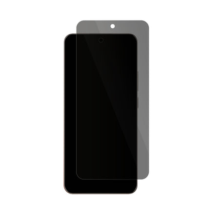 OppoReno 12 Pro mit aufgebrachter dipos Flex Schutzfolie, die seitliche Einblicke blockiert