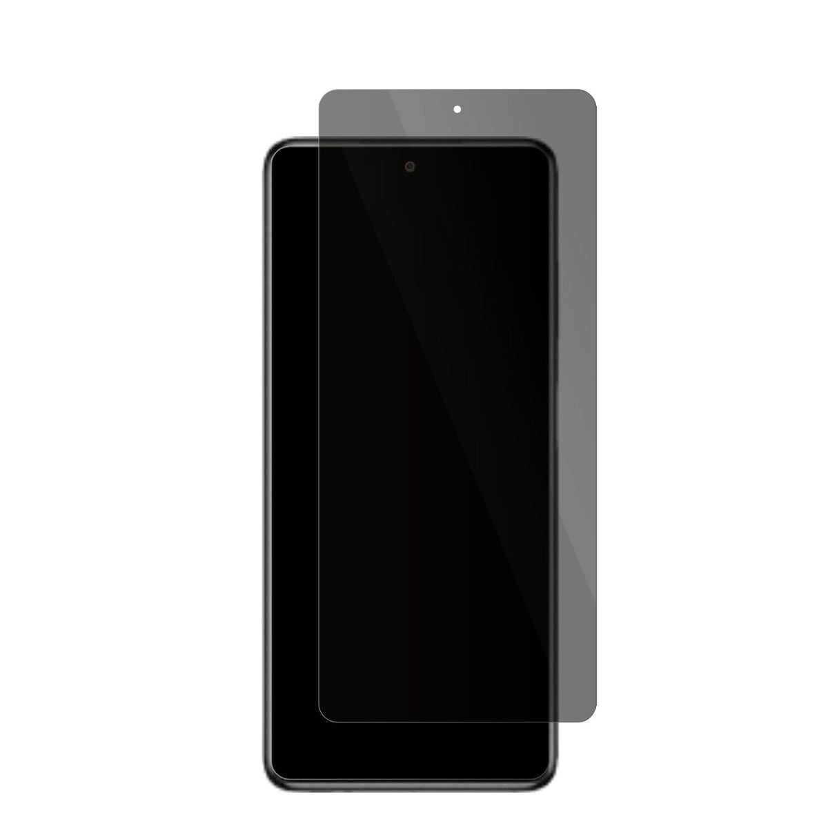 OppoReno 9 Pro mit aufgebrachter dipos Flex Schutzfolie, die seitliche Einblicke blockiert