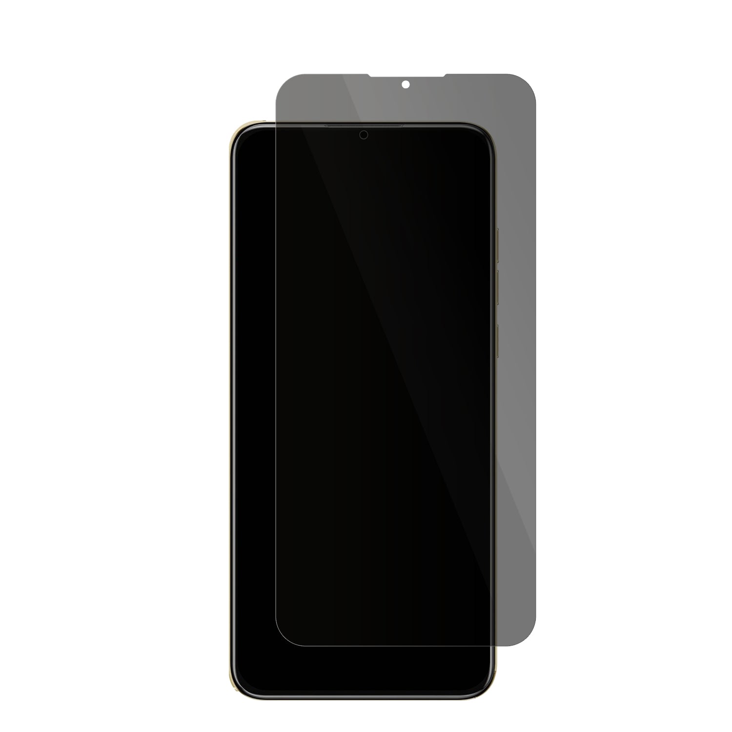 OukitelC57s mit aufgebrachter dipos Flex Schutzfolie, die seitliche Einblicke blockiert